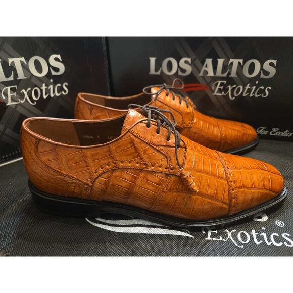 Los Altos Cognac Zv098203 Kaman Belly/Teju shoes US 9 main image 8